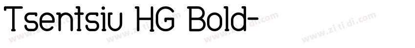 Tsentsiu HG Bold字体转换